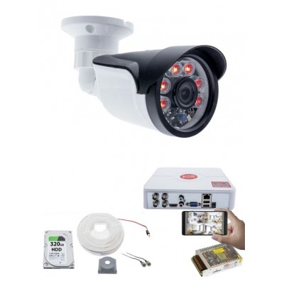 1 Kameralı Set 2mp Full Hd Güvenlik Kamerası Seti - 1080P 6 Atom LED