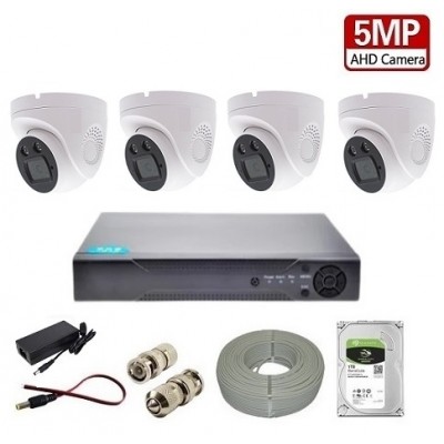 5MP 4 Kameralı UltraHD İçmekan Ahd Dome Kameralı Set AC-70