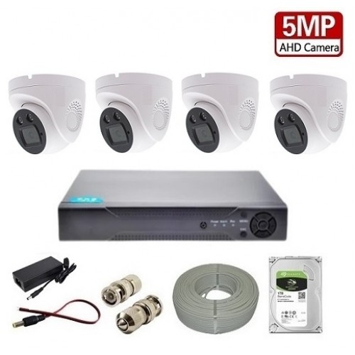 5MP 4 Kameralı UltraHD İçmekan Ahd Dome Kameralı Set AC-70