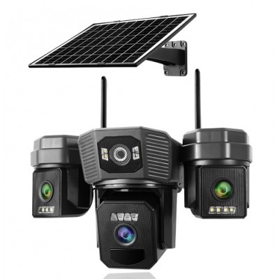 Solar 4G Sim Kartlı 3 Kameralı 9MP PTZ Kamera ICP-02
