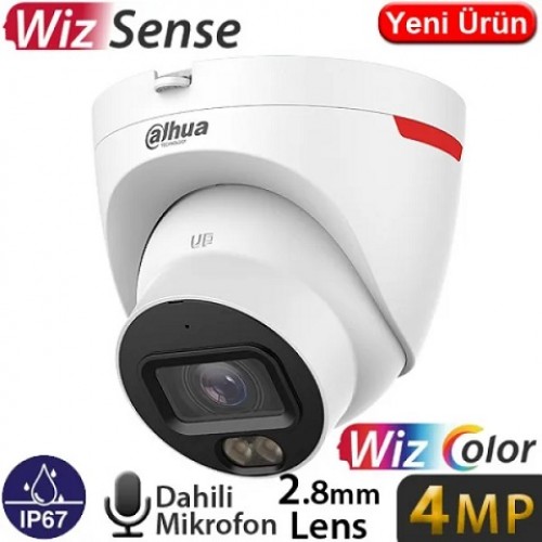 Dahua IPC-HDW2449T-S-LED-PRO-0280B Dome 4MP Wizcolor 2.8mm Lens IP Dome