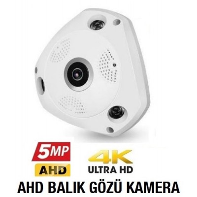 5MP UltraHD 180 Derece Balık Gözü AHD Kamera IC-950