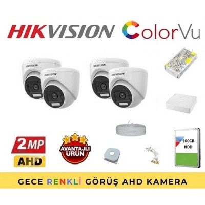 Hikvision 4 Kameralı İç Ortam Güvenlik Kamera Seti