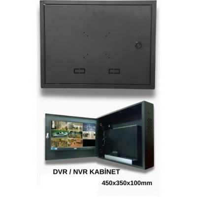 19 inc Dvr Box Nvr Kabinet Siyah 450x350x100mm