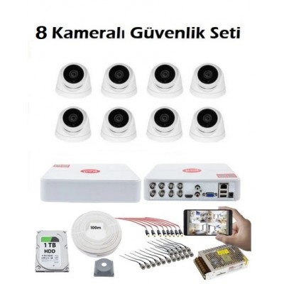 Ev Kamera Sistemi 8 Kameralı Güvenlik Seti ICS-91 