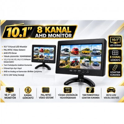 10 inç 8 Kanal Ahd Monitör