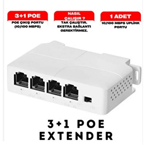 Poe Extender 1x3 Poe ağ genişletici icp-30