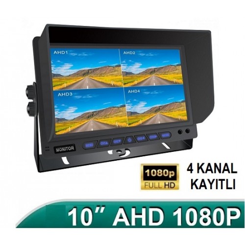 10 inç 4 Kanal Ahd Araç Monitör ICM-50