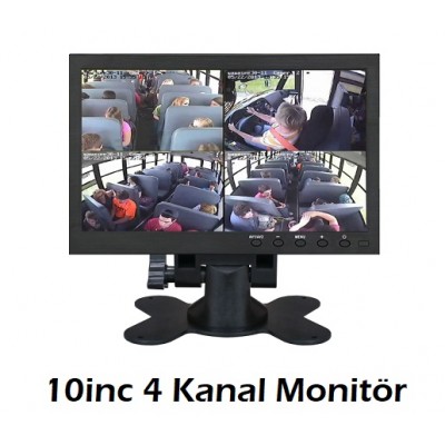 10 inc 4 Kanal Quad Monitor IWM-190