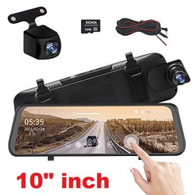 Dikiz Ayna Kamera 10 inç Hd Led Ekran Full Hd 2 Kameralı Dvr Kayıt Cihazı