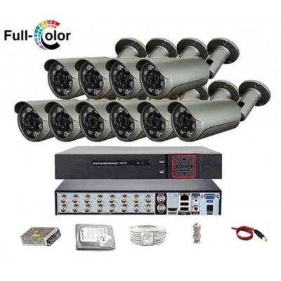 10 Kameralı Gece Renkli 5MP Sony Lens Güvenlik Kamera Seti IW-890