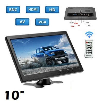 10 Inç Araç Monitörü Hdmı Vga Bnc Girişli