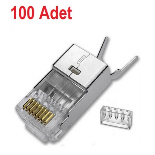 İcom Cat7 Metal Konnektör RJ45 Cat7 Jack 100 Adet