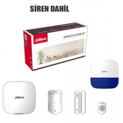Dahua Kablosuz Alarm Seti ART-ARC3000H-03-W2 WiFi Destekli Siren Dahil