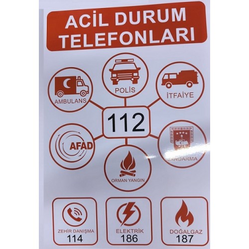 112 Yangın Uyarı Levhası Pvc 25x35 icy-23