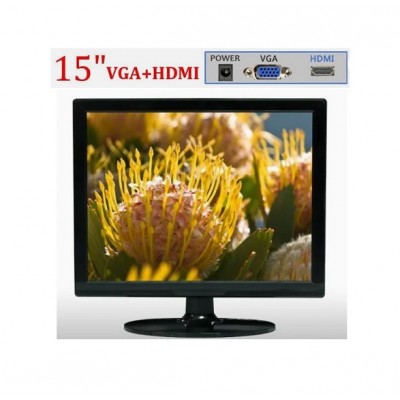 15 inç Cctv Monitör Hdmi-Vga Giriş 12 Volt EX-15