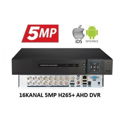 16 Kanal h265 plus 5MP Hibrit ahd Kayıt Cihazı CV-416