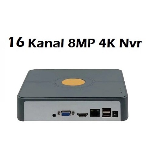 16 Kanal 8MP 4K H.265 NVR Xmeye Kayıt Cihazı PR-16