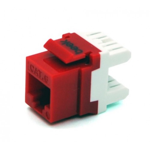 UTP CAT6 180 DERECE KEYSTONE JACK KIRMIZI