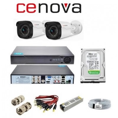 CN-02  2 Kameralı Cenova 2MP FullHD Set 