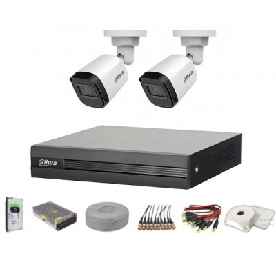 Dahua 2 Kameralı Hdcvi 1080p Bullet Paket Sistem