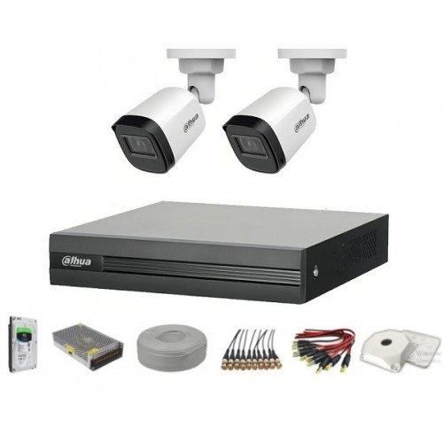 Dahua 2 Kameralı Hdcvi 1080p Bullet Paket Sistem