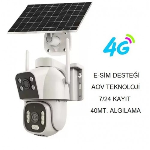 2 KAMERALI 3MP 4G SOLAR PTZ KAMERA ESİM AOV TEKNOLOJİSİ IX-29