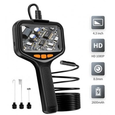 20 Metre Endoskop Ekranlı Yılan Kamera 8mm 1080P Sert Kablo ICS-3320