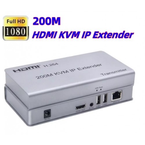 200 Metre Hdmı Kvm Ip Extender Cat5e/6/7 Uzatma - H.264 Destekli IC-200M