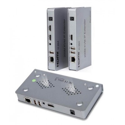 200 Metre Hdmı Kvm Ip Extender Cat5e/6/7 Uzatma - H.264 Destekli IC-200M