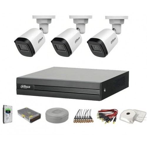 Dahua 3 Kameralı Hdcvi 1080p Bullet Paket Sistem