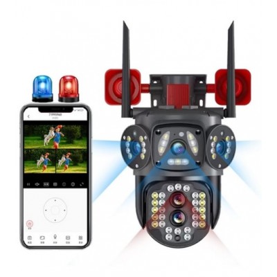 İcom Wifi Hoparlörlü 4mp 2 Kameralı 10X Optik Zoomlu Ptz Kamera ICS-11