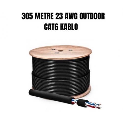 İCOM 305 METRE 23 AWG OUTDOOR CAT6 KABLO