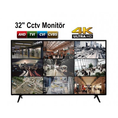 32 inç 4K Profesyonel UltraHD CCTV Monitör İCM-32
