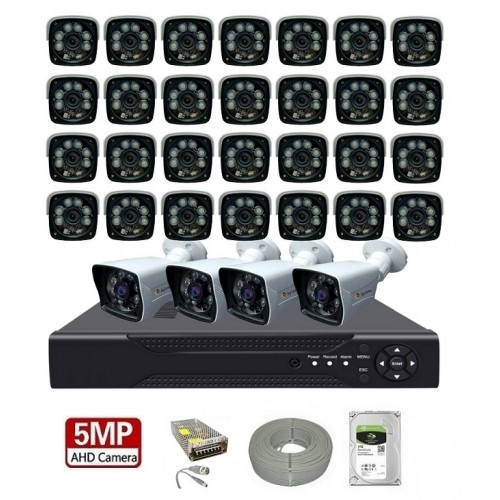 32 Kameralı Ahd 5MP Güvenlik Sistemi