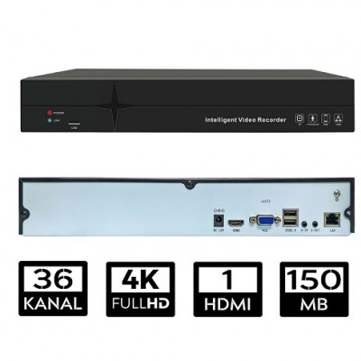 36 Kanal 4K H.265 NVR Ip Kayıt Cihazı OTS-7036