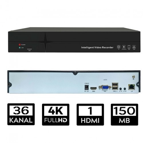 36 Kanal 4K H.265 NVR Ip Kayıt Cihazı OTS-7036