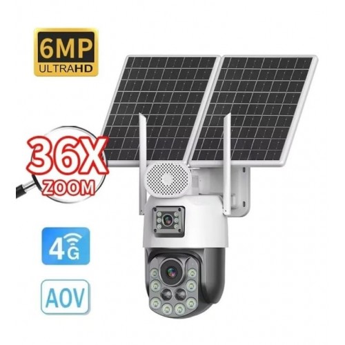 36X Optik Zoom İcsee Solar Kamera AOV 7/24 Kayıt T-36