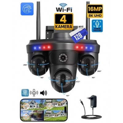 WİFİ 4 KAMERALI 16MP 3 PTZ DÖNEN WİFİ SESLİ KAMERA IC-078