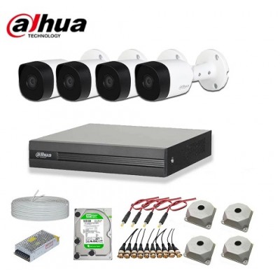 Dahua 2mp 4 Kameralı Dış Ortam Ahd Hd-Cvi Full Kamera Set
