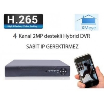 4 Kanal AHD h265 Hibrit Kayıt Cihazı -XMEYE CV-54