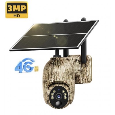 3MP 2K HD Çözünürlük Kamuflaj Güneş Enerjili Kamera Akıllı Uygulama ICC-8070