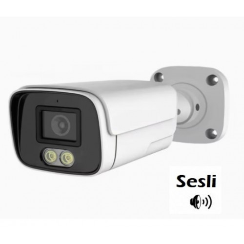 4 MEGAPİKSEL IP FULL COLOR DIŞ ORTAM SESLİ BULLET KAMERA ECR-610