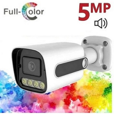 5MP IP WARM LED Fullcolor Sesli Bullet Kamera IC-414