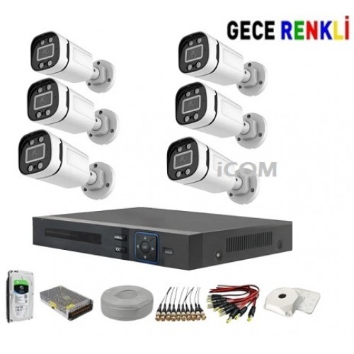ST-06 6 Kameralı 2MP AHD Güvenlik Seti