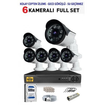 ST-06 6 Kameralı 2MP AHD Güvenlik Seti