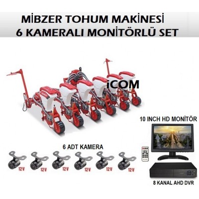 6 Kameralı Mibzer Havalı Tohum Makinesi Kamera Seti MB-26