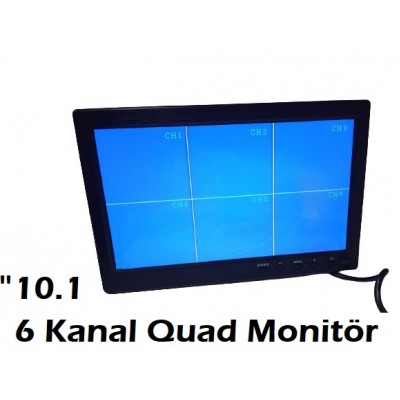 10 inç 6 Kanal Quad Araç Monitörü