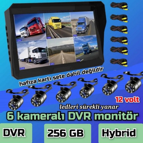 6 KANAL 10 inç MONİTÖR VE 6 ADET BEYAZ LED KELEBEK KAMERA SETİ MB-296