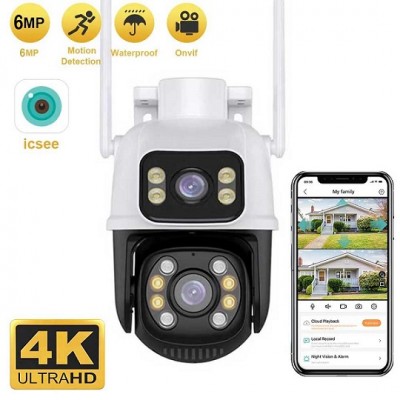 6MP Çift Kameralı Ptz Wifi Kamera ICS-2970